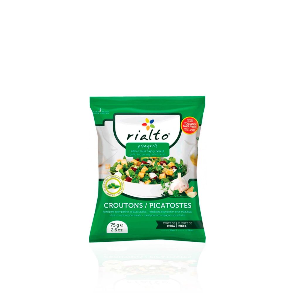 Mini Torrada Cubitos Alho e Salsa Rialto 75g