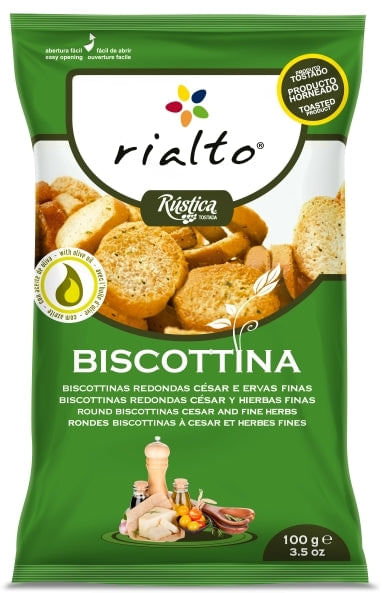 Mini Torrada Cesar e Ervas Finas Rialto 100g