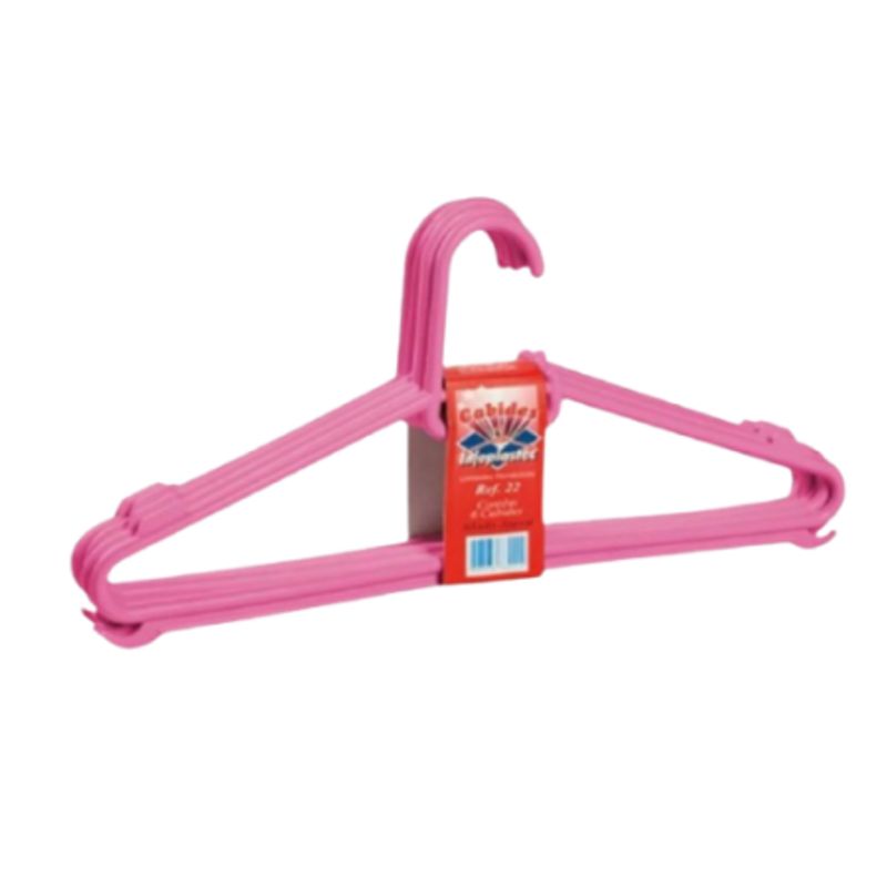 Kit Cabide Infantil Rosa Casa de Mãe com 5 un